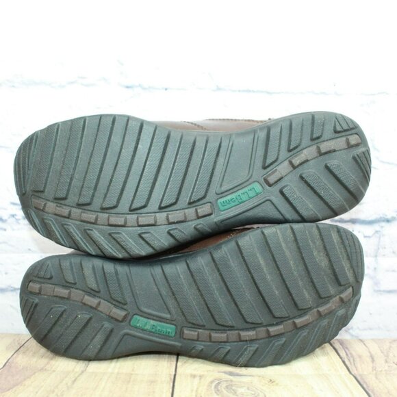 LL Bean Brown Leather Slip On Comfort Moccasin Loafer Shoes Size 10 M - Picture 9 of 9
